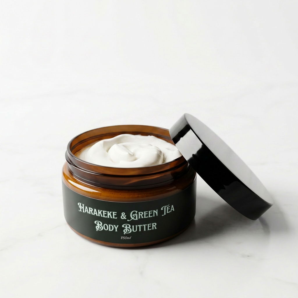 Lucid Leef Harakeke & Green Tea Body Butter portrait with white background